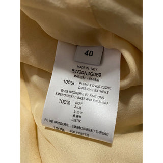 New $13375 Givenchy Ostrich Feather Sleeveless Dress DK Beige 6 US/40 It Italy