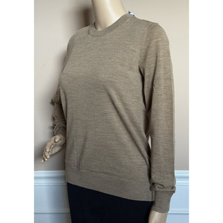Burberry Lea 100% Wool Camel Melange Sweater Small 8112090 NWT $915