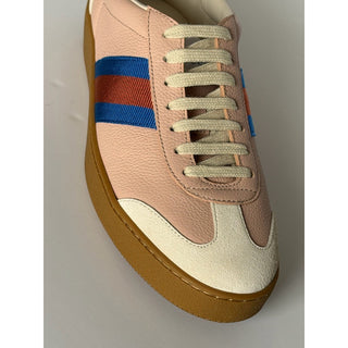 Gucci Women’s Skin Rose Suede/Leather Web Low Top Sneakers 9 US (39) 858532 NIB