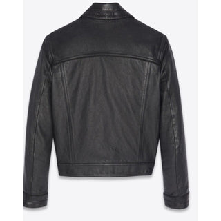 New $5490 Saint Laurent Men’s Leather Jacket Coat Black 40 US/52 Eu Italy