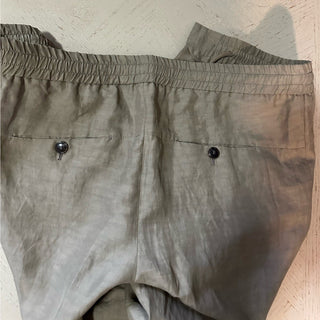 NWT $1495 Giorgio Armani Men Drawstring Pants gray-beige 32 US/48 Eu Italy