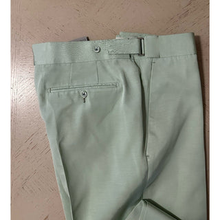 NWT $5250 TOM FORD Men Double Breasted Suit Sage Green 46R US/56R Eu Switzerland