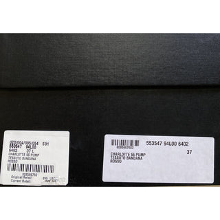 NIB $895 Saint Laurent Women Bandana Dress Shoes Red 7 US ( 37 Eu )