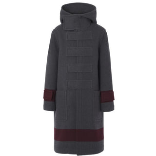 New $3550 Burberry Men’s Oversized Wool Hooded Coat DARK CHARCOAL 38 US/48 Eu
