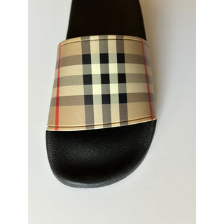 NIB Burberry Vintage Check Archive Beige Slide Sandals 10 US (43 Euro) 8023965