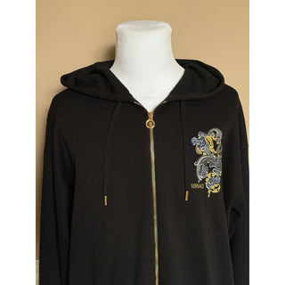 Versace Embroidered Wool/Silk Black Jacket with Hoodie 44 US (54) 1014506 NWT