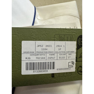 New $1200 Gucci Men’s Dress Shirt White 43/17 Italy