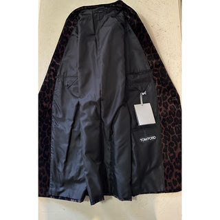 NWT $7170 TOM FORD Men Velvet Sport Coat Jacket Blazer Black/Brown 42R US/52R Eu