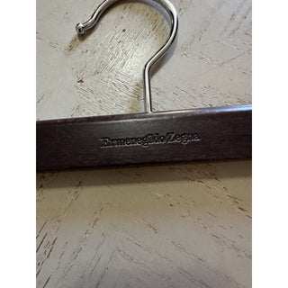 New Ermenegildo Zegna Non-slip Wood Pants Hanger DK Brown