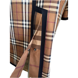 New $3550 Burberry Men Reversible Plaid Cotton Trench Coat DARK BIRCH 40 US/50 E