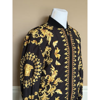 Versace Men's Reversible Blouson Jacket Black/Gold 40 US (50) 1012269 NWT $2000