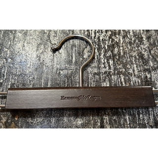 New Ermenegildo Zegna Non-slip Wood Pants Hanger DK Brown
