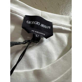 NWT Giorgio Armani Mens T Shirt White 52 Eu/L US Made In Italy
