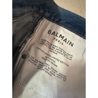 NWT $1050 Balmain Faded Five-Pocket Jeans Blue 36 US/52 Eu