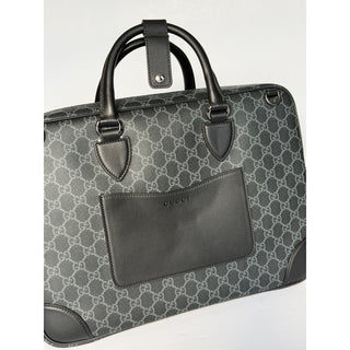 Gucci GG Emblem Medium Black Monogram Briefcase 821149 FAED4 NWOT