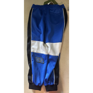 New $2200 Gucci Men Drawstring Track Pants Blue/White Size XL