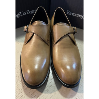 Ermenegildo Zegna Monk Dress Shoes MD Beige 8.5 US ( 41.5 Eu ) Italy New $780