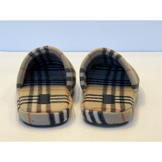 Burberry Check Wool Blend Slippers Beige Men 9 US (42 EUro) IT 8123284 NIB $525