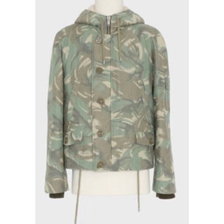New $3390 Saint Laurent PARKA CAPUCHE CAMOUFLAGE MILI. Jacket Coat 42 US/52 Eu