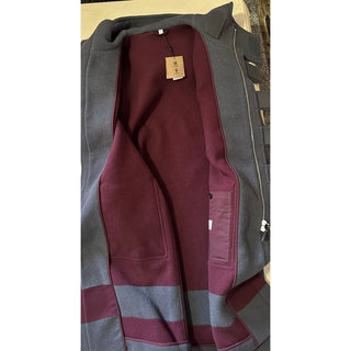 New $3550 Burberry Men’s Oversized Wool Hooded Coat DARK CHARCOAL 38 US/48 Eu