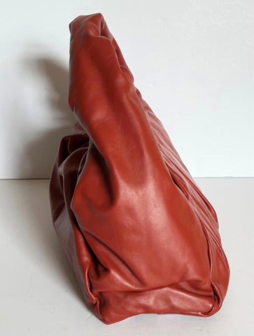 Bottega Veneta Large Leather Shoulder Hobo Bag Rust-Gold 607984 Italy NWT $4200