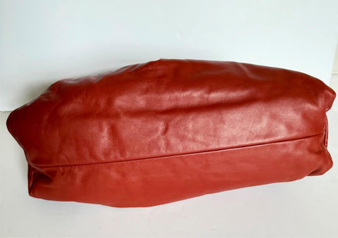 Bottega Veneta Large Leather Shoulder Hobo Bag Rust-Gold 607984 Italy NWT $4200