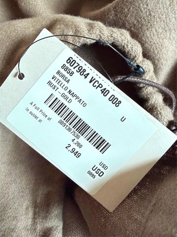 Bottega Veneta Large Leather Shoulder Hobo Bag Rust-Gold 607984 Italy NWT $4200