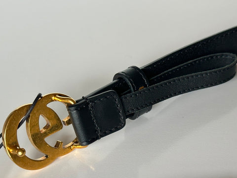 Gucci Women’s Leather GG Thin Width Belt Brown 110/44 409417 NWT