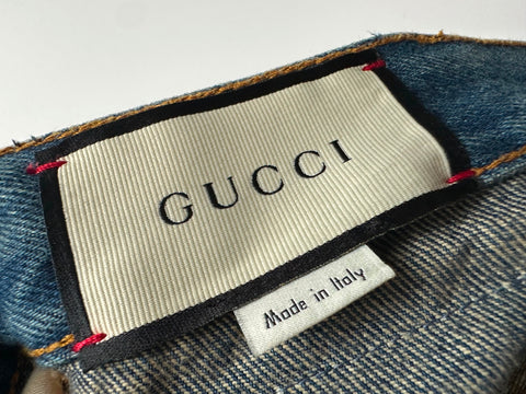 Gucci Men's Blue Stone Washed Jeans Pants 38 US (54 Euro) Italy 623953 NWT