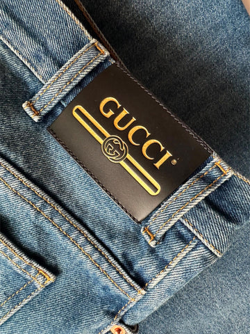 Gucci Men's Blue Stone Washed Jeans Pants 38 US (54 Euro) Italy 623953 NWT