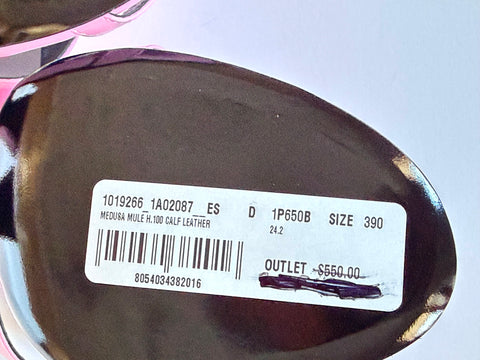 Versace Medusa Head Leather Baby Pink Sandals 9 US (39 Euro) 1019266 NIB $1100