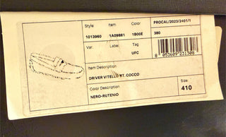 VERSACE Croc-Effect Men's Leather Driver Shoes Black 8 US (41) 1013960 NIB $850