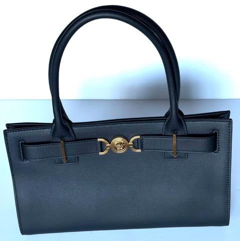Versace Medusa Black Leather Medium Top Handle Bag 1013168 IT NWT $2495