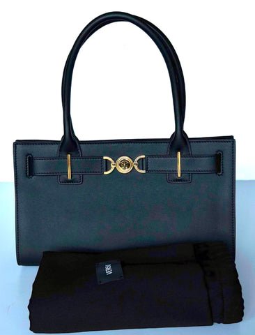 Versace Medusa Black Leather Medium Top Handle Bag 1013168 IT NWT $2495