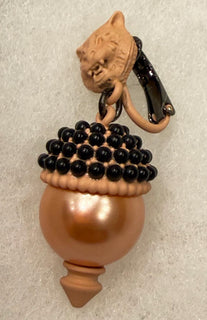 Gucci Bronze Metal Faux-Pearl Lion Clip-On Earrings Made in Italy NWT $550 1
