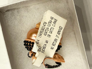 Gucci Bronze Metal Faux-Pearl Lion Clip-On Earrings Made in Italy NWT $550 1