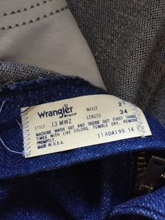 New Wrangler Men's Jeans Blue Size 27 US Made In USA - BAYSUPERSTORE