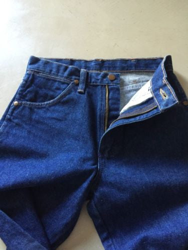 New Wrangler Men's Jeans Blue Size 27 US Made In USA - BAYSUPERSTORE