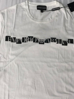 Neu mit Etikett: 175 $ Emporio Armani Weißes Kurzarm-T-Shirt APH03