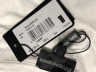 Neu mit Etikett: 175 $ Emporio Armani Weißes Kurzarm-T-Shirt APH03