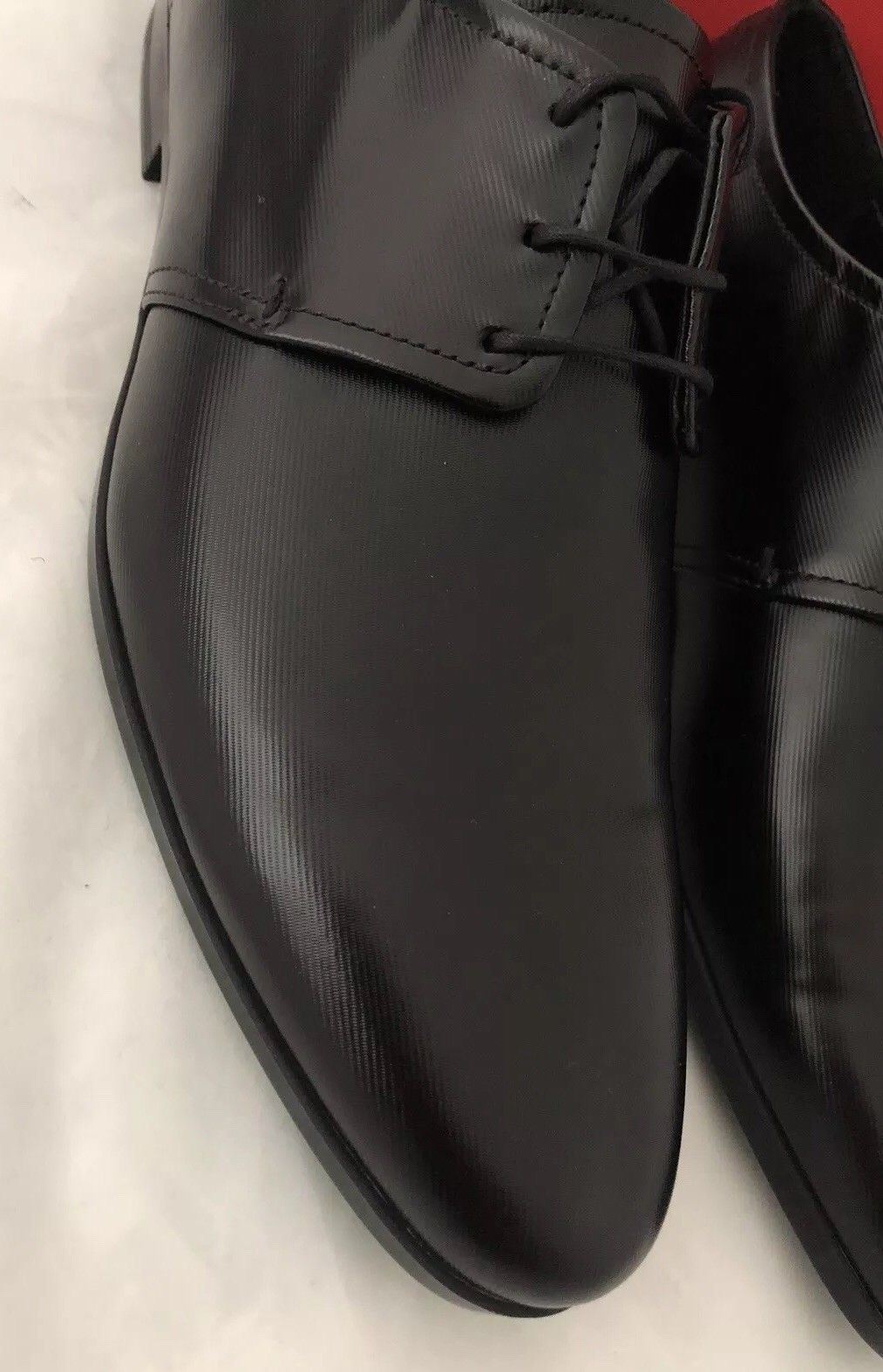 NIB $295 Boss Hugo Boss Pariss_Derb_3ml Men’s Leather Dress Shoes Black 12 US