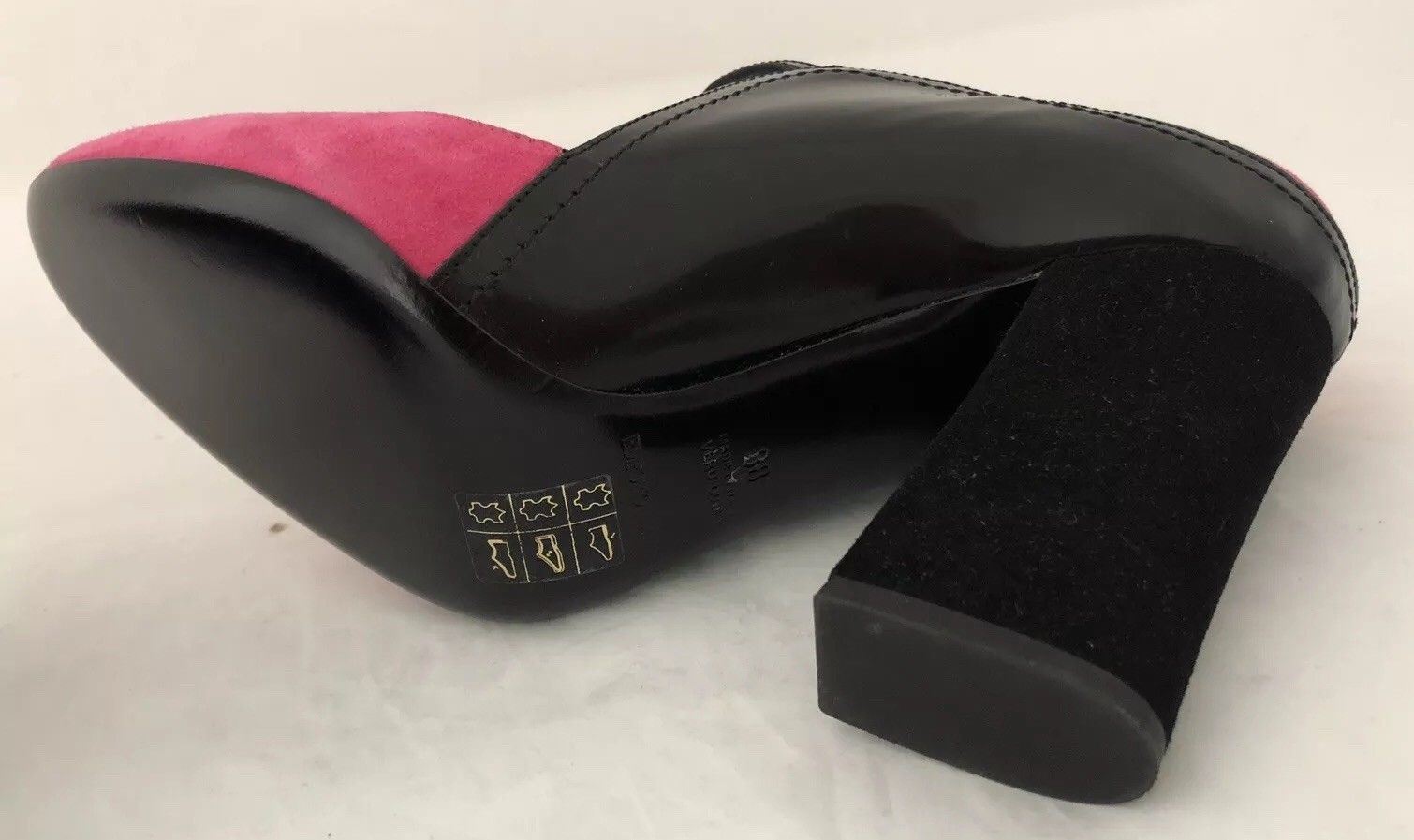 NIB $595 Emporio Armani Women's High Heel Suede Pink Dress Shoes 8 US X3E261 IT