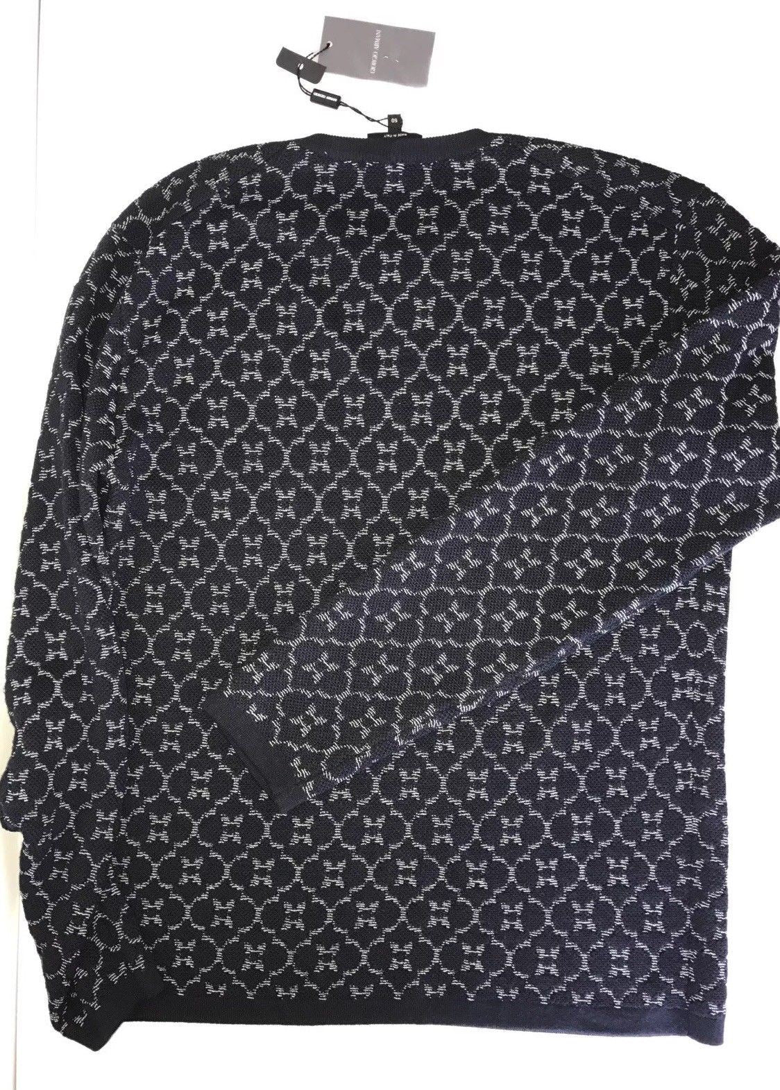 NWT $1895 Giorgio Armani  Knitwear Blue Long Sleeves Sweater 50 EU Italy 3YSM19