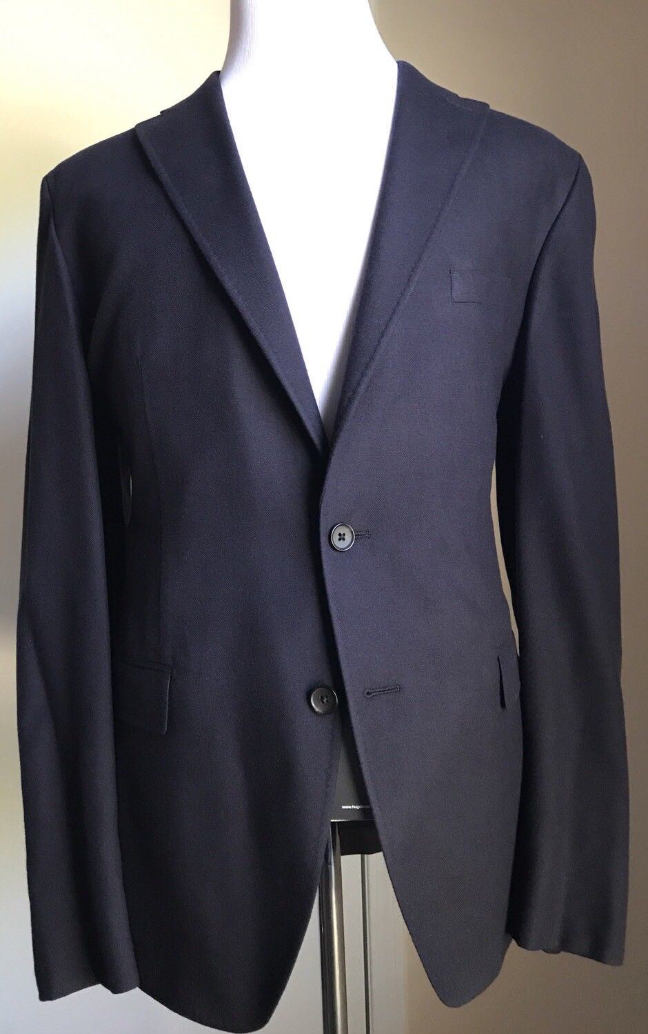 NWT $1395 Boss Hugo Boss T-Hawn Silk Sport Coat Jacket Blue 40R US (50R Eu)