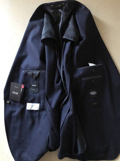 NWT $1395 Boss Hugo Boss T-Hawn Silk Sport Coat Jacket Blue 40R US (50R Eu)
