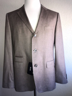 NWT $995 Boss Hugo Boss Johnston2 Silk Sport Coat Jacket Brown 42R US (52 Eu)