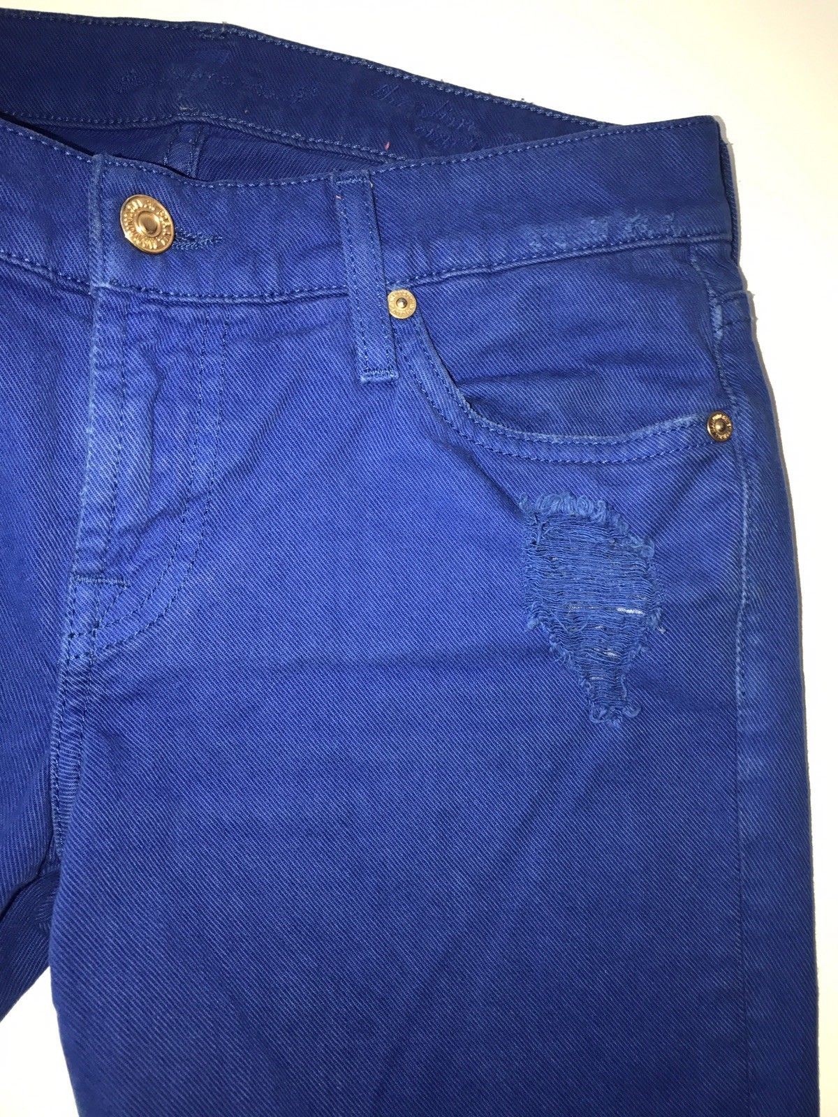 7 For All Mankind Cotton Women's Regular Fit Blue Jeans Size 26 US