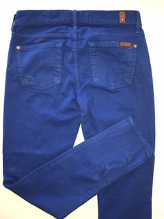 7 For All Mankind Cotton Women's Regular Fit Blue Jeans Size 26 US