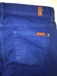 7 For All Mankind Cotton Women's Regular Fit Blue Jeans Size 26 US