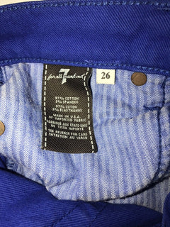 7 For All Mankind Cotton Women's Regular Fit Blue Jeans Size 26 US
